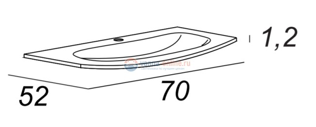 Раковина Cezares Vague 50158 Раковина Cezares Vague 50158