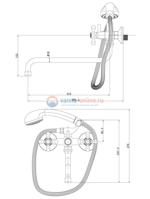 Смеситель Lemark Promotion LM6041C универсальный Смеситель Lemark Promotion LM6041C универсальный