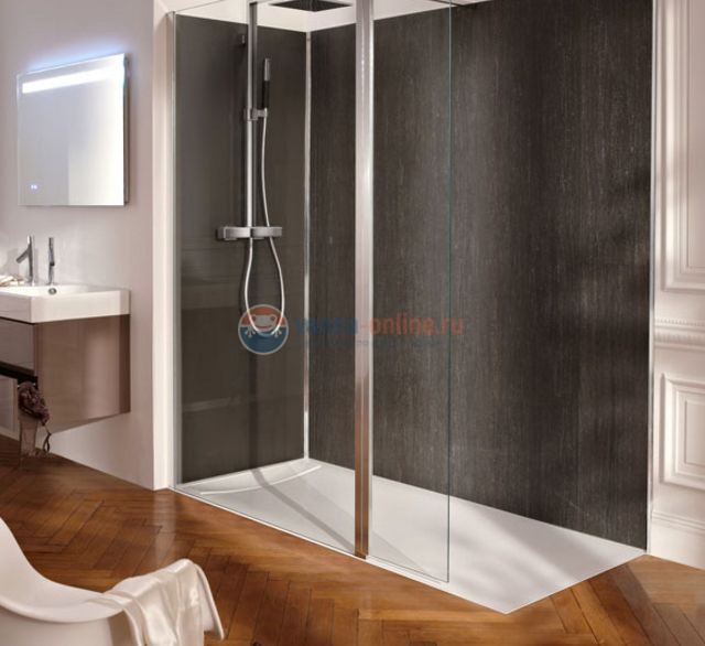 Поддон Jacob Delafon Flight Neus 120 x 100 см, E66551-F-00 с антискользящим покрытием, с сифоном