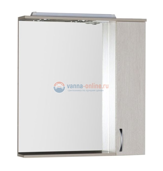 Зеркало-шкаф Aquanet Донна 80 00169039, правый, цвет белый дуб