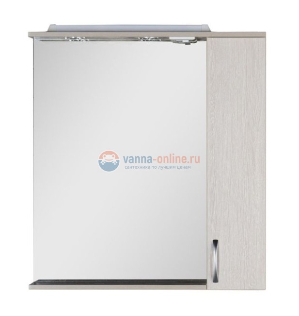 Зеркало-шкаф Aquanet Донна 80 00169039, правый, цвет белый дуб