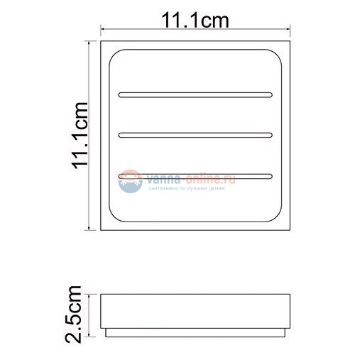 Мыльница WasserKRAFT Liene 3829 Мыльница WasserKRAFT Liene 3829