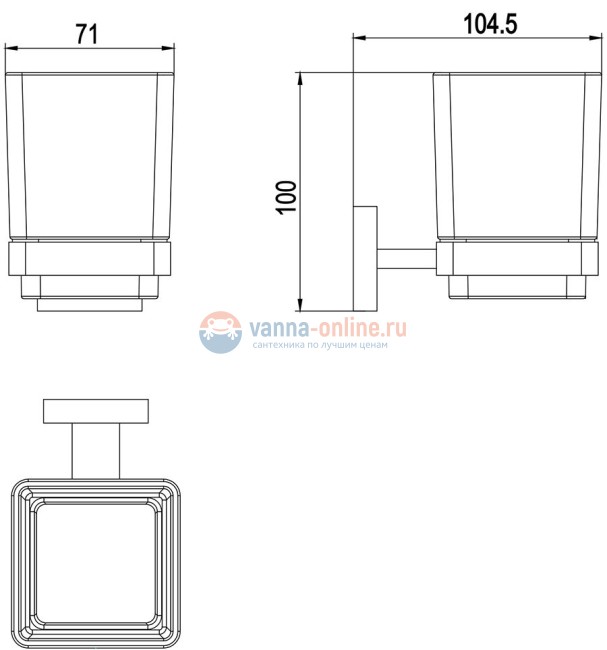 Стакан для щеток Timo Selene 10033/00