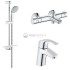 Комплект смесителей Grohe Eurosmart+Grohtherm 800 124422 Комплект смесителей Grohe Eurosmart+Grohtherm 800 124422
