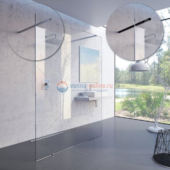 Душевой уголок Ravak Walk-In Free GW9FS0C00Z1 160 x 200 см, профиль хром, стекло прозрачное