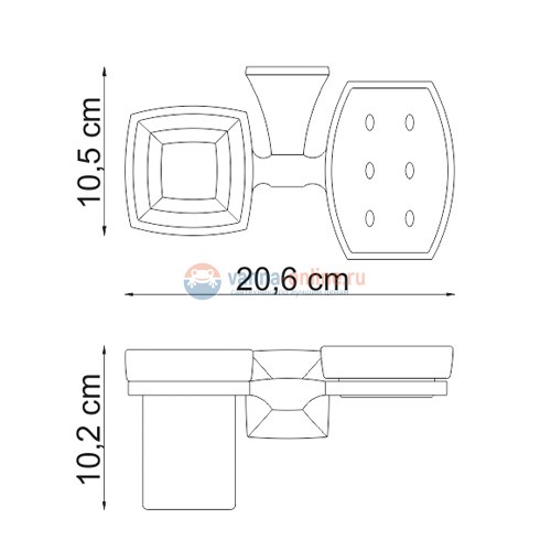 Держатель стакана и мыльницы WasserKRAFT Wern 2526