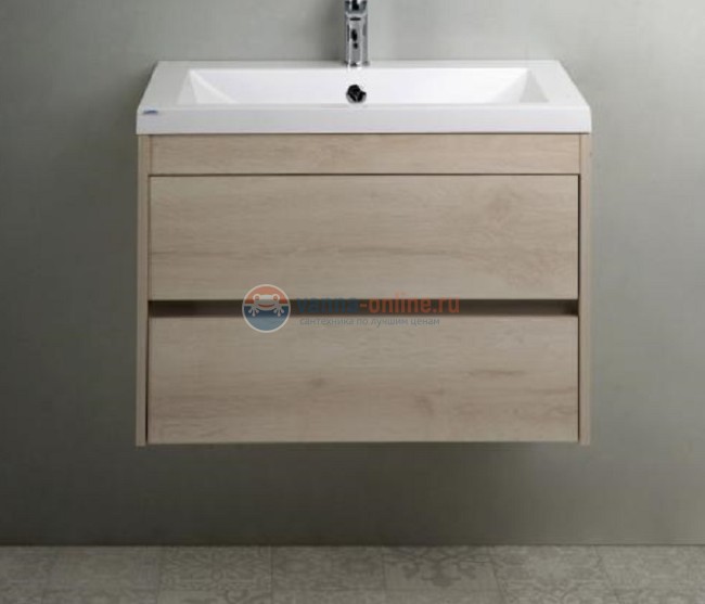 Тумба под раковину Art&Max Family-750-2C-SO-PB, 75 x 48 x 55 см подвесная, бежевый (Pino Bianco)