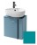 Тумба под раковину Jacob Delafon Nouvelle Vague 45 см, EB3045G-M57, цвет бирюзовый матовый, левая  (EB3045G-M57)