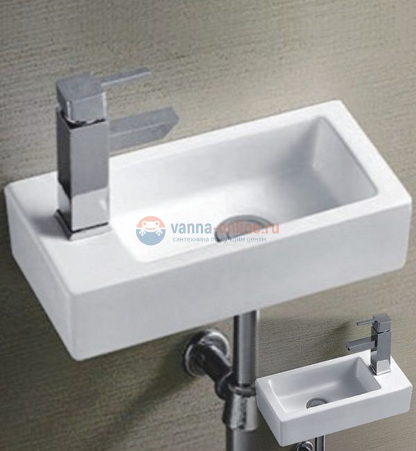 Раковина подвесная CeramaLux, Серия N 9272, L/R, 36.5 x 18.5 ,белый