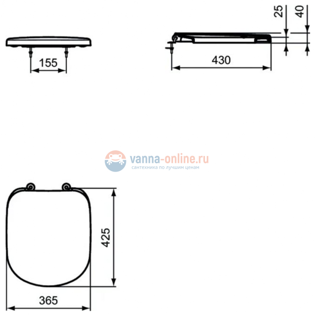 Сиденье и крышка для унитаза Ideal Standard TEMPO T679201