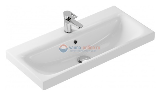 Раковина Cersanit Moduo Slim S-UM-MOD80SL/1 80 см, прямоугольная, белый