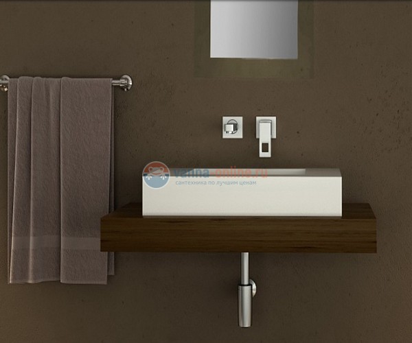 Раковина Aquanet Bliss Cube K75 198941, 80*48*12.5 см подвесная, цвет белый глянцевый