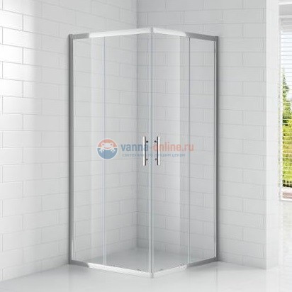 Душевой уголок Cezares ECO-A-2-80-Cr, 80х80х190 см, стекло прозрачное Душевой уголок Cezares ECO-A-2-80-Cr, 80х80х190 см, стекло прозрачное