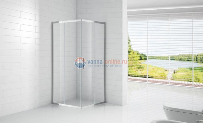 Душевой уголок Cezares ECO-A-2-80-Cr, 80х80х190 см, стекло прозрачное Душевой уголок Cezares ECO-A-2-80-Cr, 80х80х190 см, стекло прозрачное