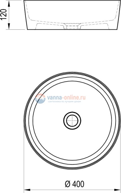 Раковина Ravak Uni XJX01140001, 40 см, цвет белый