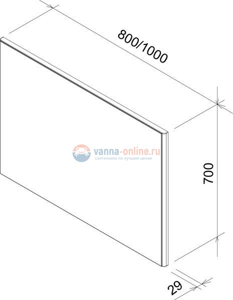 Зеркало Ravak Ring 800 белый