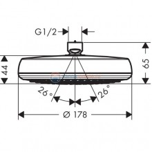 Верхний душ Hansgrohe Crometta 160 1 jet EcoSmart, хром Верхний душ Hansgrohe Crometta 160 1 jet EcoSmart, хром