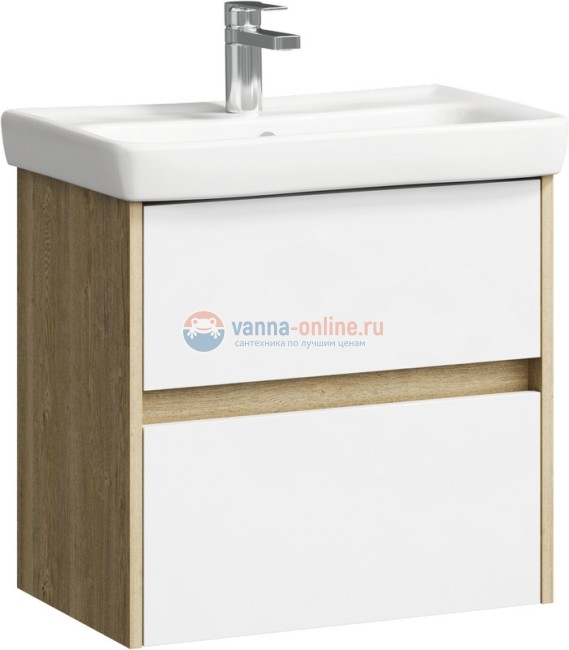 Тумба с раковиной Aqwella Сити Т6м/DB 60x38x58 см подвесная, дуб балтийский