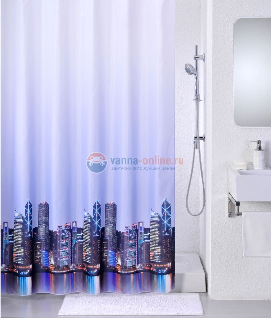 Штора для ванной Iddis 200х240 City 210P24RI11 Штора для ванной Iddis 200х240 City 210P24RI11