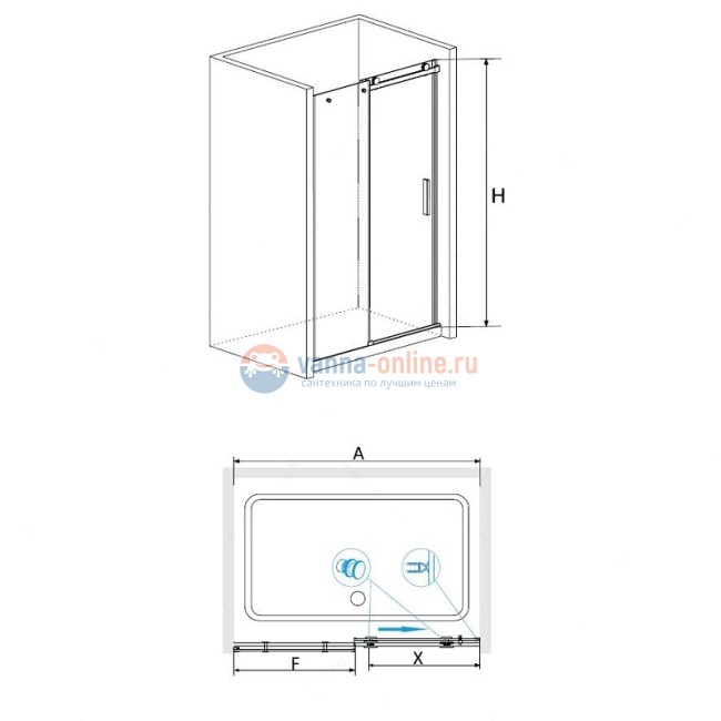 Душевая дверь RGW TO-15, 03071513-11, 130 х 200 см, профиль - хром