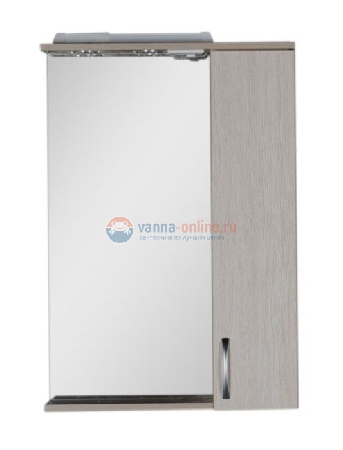 Зеркало-шкаф Aquanet Донна 60 00169038, правый, цвет белый дуб