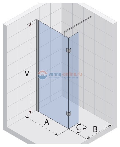 Неподвижная стенка Riho Polar P-201 GP22200 120*80 см