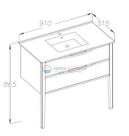 Тумба под раковину Opadiris Smile Риголетто 90 Тумба под раковину Opadiris Smile Риголетто 90