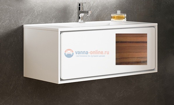 Тумба с раковиной Sanvit Бруно 1, 120 х 46 см, цвет - зебрано