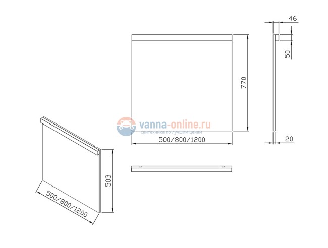 Зеркало Ravak Natural 1200 X000001058, белое