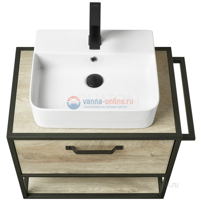 Тумба под раковину Акватон Лофт Фабрик 65, 1A242301LTDU0, дуб эндгрейн