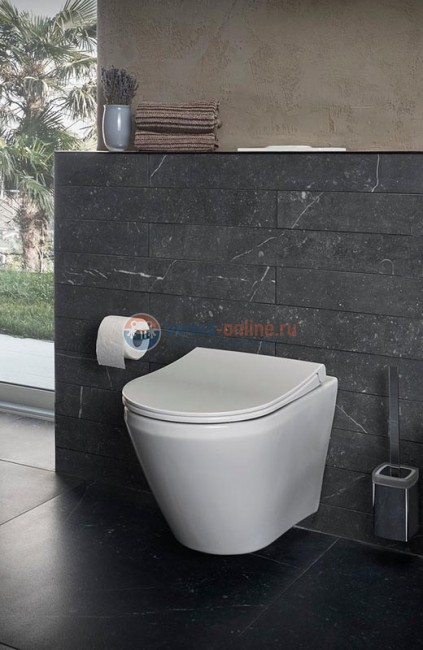 Подвесной унитаз Vitra Integra безободковый, крышка микролифт, 7041B003-0075/110-003-019