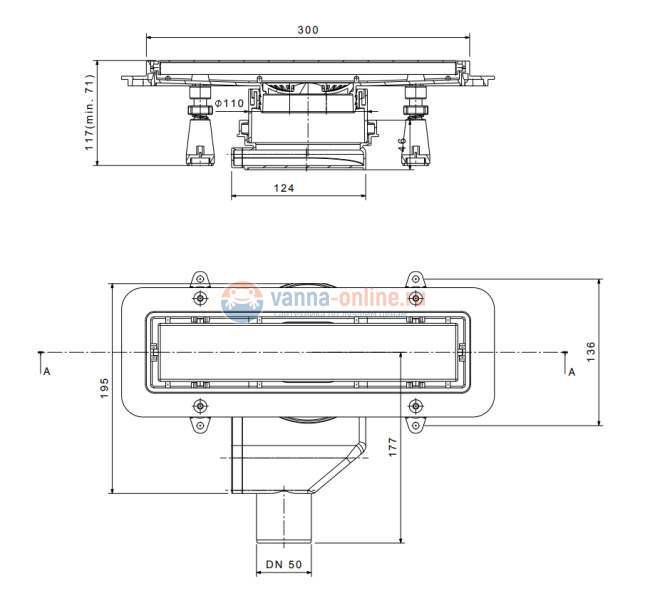 Душевой лоток Pestan Confluo Premium With Black Glass Line 300, решетка черное закаленное стекло-сталь 13000290 Душевой лоток Pestan Confluo Premium With Black Glass Line 300, решетка черное закаленное стекло-сталь 13000290