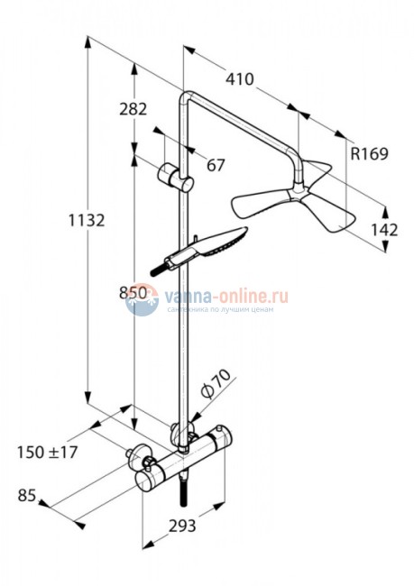 Душевая система Kludi Fizz 6709505-00 с термостатом sntx Душевая система Kludi Fizz 6709505-00 с термостатом sntx