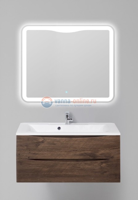 Тумба с раковиной BelBagno Marino MARINO-1000-2C-SO-RW-P, 100 х 44,5 х 55 см, Rovere Moro - темно-коричневый