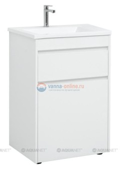 Тумба под раковину Aquanet Токио 58 00239290 (напольная, 1 ящик), цвет белый