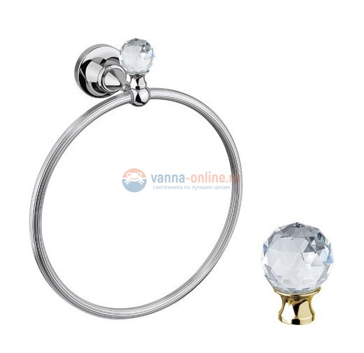 Полотенцедержатель кольцо Cezares Olimp RN-02-Sw цвет бронза, ручки Swarovski Полотенцедержатель кольцо Cezares Olimp RN-02-Sw цвет бронза, ручки Swarovski