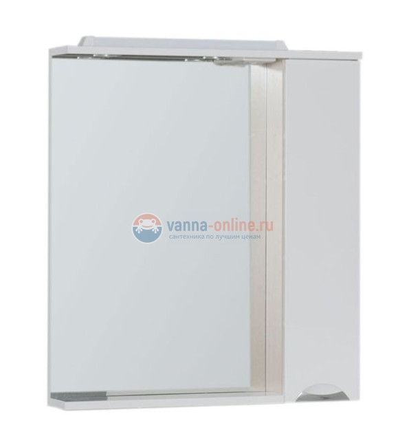 Зеркало-шкаф Aquanet Гретта new 75 00173986,правый, цвет светлый дуб