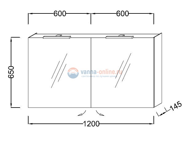 Зеркальный шкаф Jacob Delafon Lignum 120 см, EB1260-P01, цвет - пепельный дуб