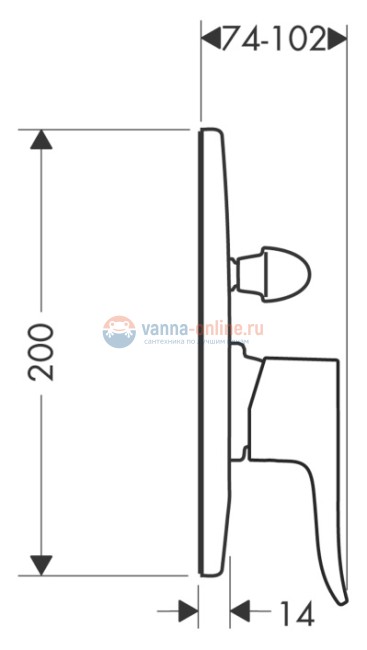Смеситель Hansgrohe Metris 31484000 для ванны и душа Смеситель Hansgrohe Metris 31484000 для ванны и душа