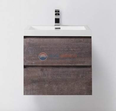 Тумба с раковиной BelBagno Luce LUCE-600-2C-SO-PT, 60 х 48 х 50 см, цвет серый камень (stone) Тумба с раковиной BelBagno Luce LUCE-600-2C-SO-PT, 60 х 48 х 50 см, цвет серый камень (stone)