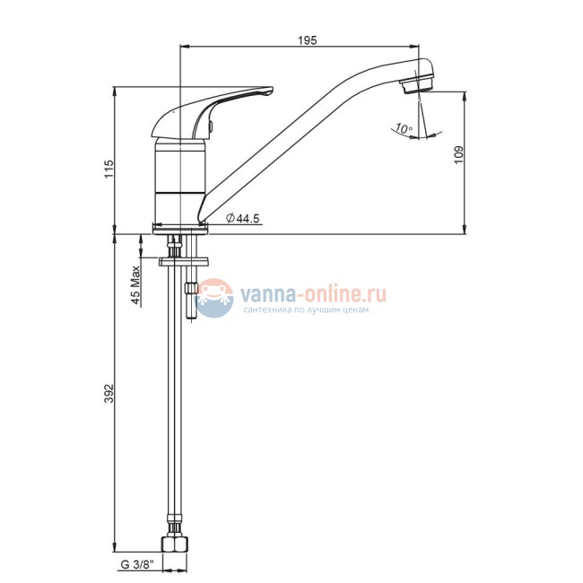 Смеситель для кухни Paini Roma