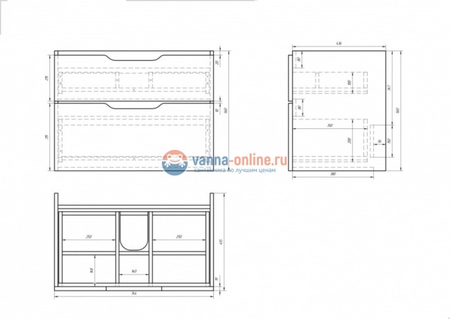 Тумба под раковину Dreja Q 80, белый лак