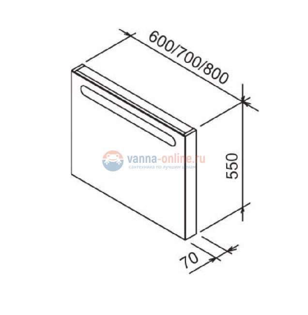 Зеркало Ravak Chrome 600 X000000968, с LED-подсветкой, каппучино