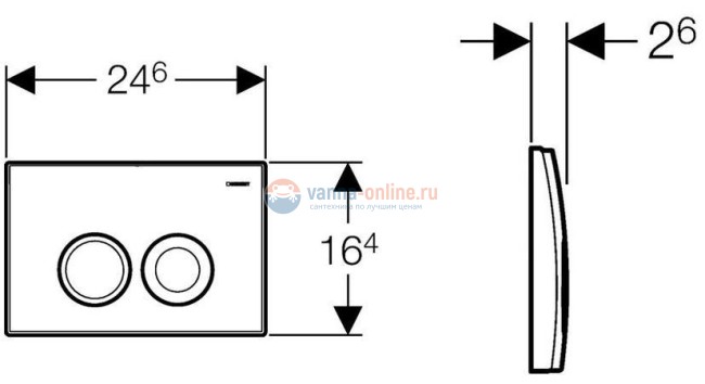 Клавиша Geberit Delta 21 115.125.21.1 глянцевый хром, пластик