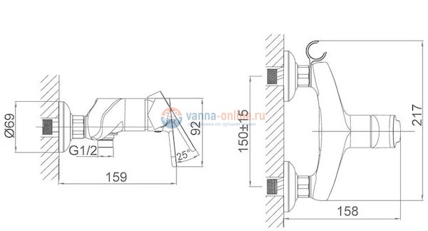 Смеситель D&K Rhein Marx DA1393101 для душа