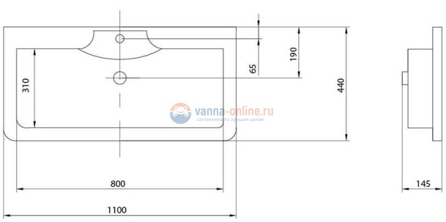 Раковина Акватон Сиена 1100, 1A704231SN010