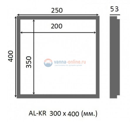 Сантехнический люк под плитку Люкер AL-KR ширина 25 см, высота 40 см, нажимной