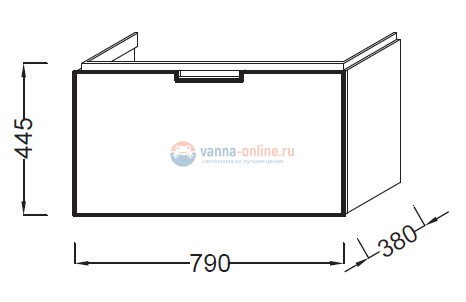 Тумба под раковину Jacob Delafon Reve EB1131-E12, дымчатый