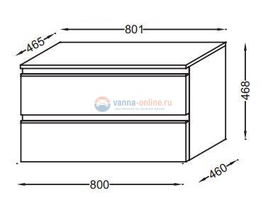 Шкаф подвесной Jacob Delafon Vox 80 EB2061-RA-G1C, цвет - белый блестящий лак, 80 х 46 см Шкаф подвесной Jacob Delafon Vox 80 EB2061-RA-G1C, цвет - белый блестящий лак, 80 х 46 см