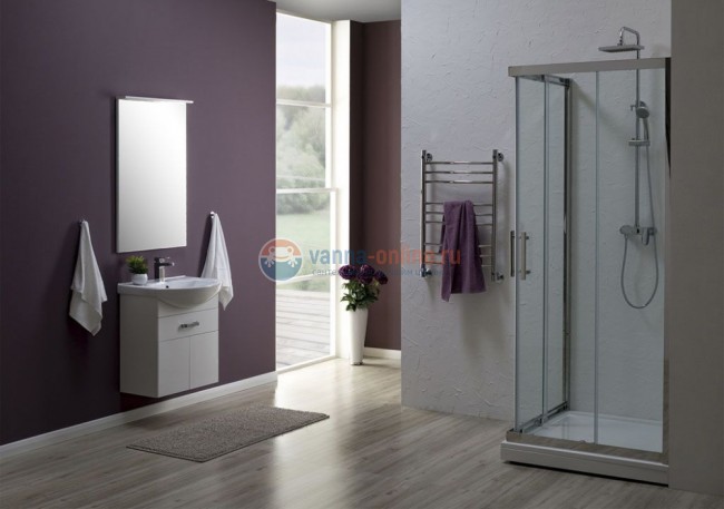 Тумба с раковиной Aquanet Ирис 60, 1 ящик, 2 дверцы, 00198381